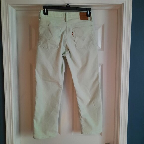 Levis Pants Womens 29 Pale Mint Wedgie‎ Straight Corduroy Cords Premium Stretch - Picture 2 of 16
